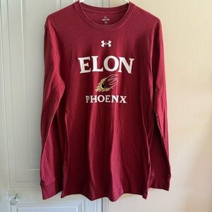 Under Armour Elon Phoenix Maroon Performance Long Sleeve Tshirt Small‎ NWOT
